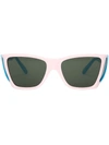 Jw Anderson Pink & Blue Persol Edition Wide Frame Sunglasses In Grey