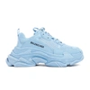Balenciaga Triple S Lace-up Sneakers In Blue