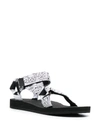 Arizona Love Trekky Bandana-print Sandals In White