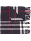 BURBERRY BURBERRY FRINGED CHECK SCARF
