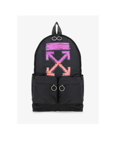 Off-white Backpacks In Black Fuchsia