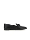 Ferragamo Lesley Bow-embellished Leather Loafers In Black