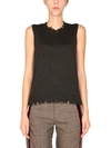 Uma Wang Knitted Vest Top In Grey