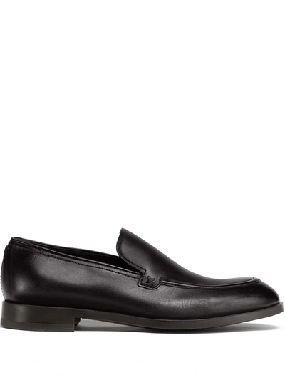 Ermenegildo Zegna Slip-on Panelled Loafers In Black