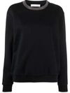 Fabiana Filippi Ball-chain Neckline Sweatshirt In Black