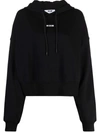 Msgm Logo-print Drawstring Hoodie In Black