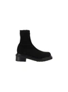 By Far Zip-up Suede Boots In Black