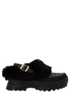Stella Mccartney Black Fur Free Fur Trace Clogs In Black