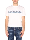 DSQUARED2 T-SHIRT WITH MIRROR LOGO,S74GD0861 23009100