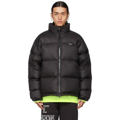 Vetements Limited Edition Puffer Zip-up Jacket In Black