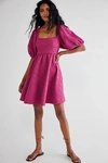 Free People Violet Mini Dress In Plum Lily
