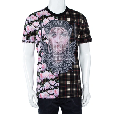 Pre-owned Givenchy Multicolor Tartan Floral Madonna Printed T-shirt S