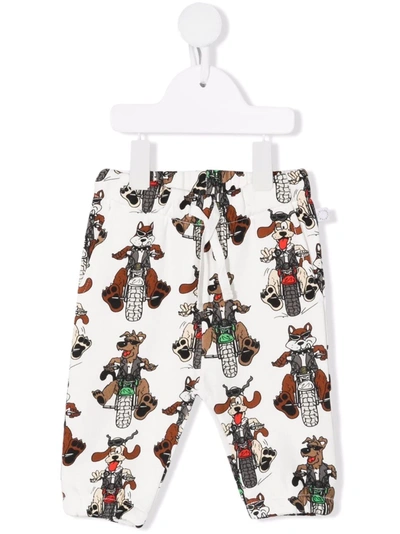 Stella Mccartney Kids' Graphic-print Drawstring Joggers In White