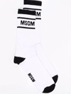 Msgm Logo-print Socks In White