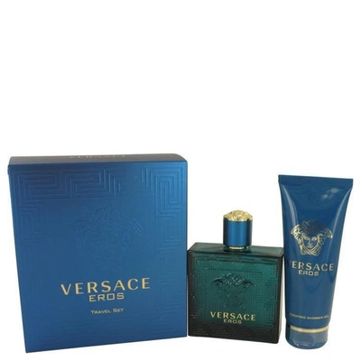 Versace Eros By  Gift Set -- 3.4 oz Eau De Toilette Spray + 3.4 oz Shower Gel