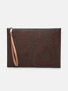 ETRO PORTA IPAD PAISLEY MARRONE