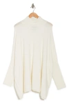 Joseph A Easy Solid Turtleneck Poncho Sweater In Ivory