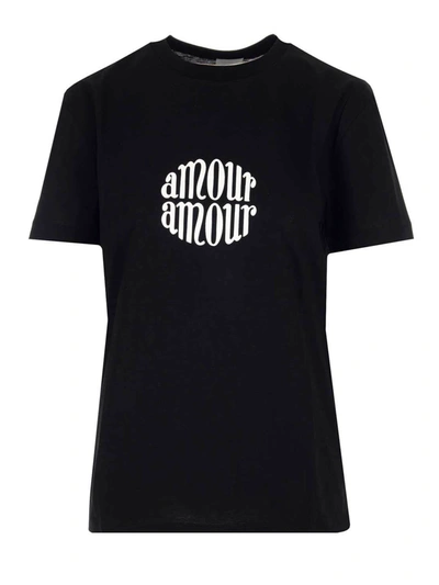 Patou Amouramour Organic Cottont-shirt In Black