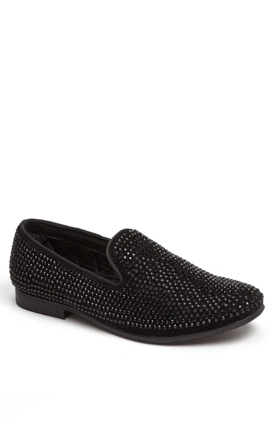 Steve Madden 'caviarr' Slip-on In Black Rhinestones