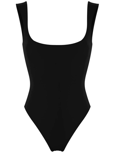 Haight Brigitte Square-neck Jersey Swimsuit In Black