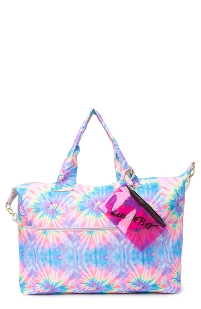 Luv Betsey By Betsey Johnson Nylon Weekend Bag With Wristlet In Tie Dye