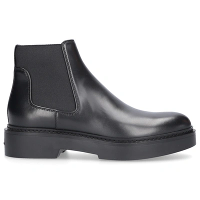 Santoni Chelsea Boots 58932 Calfskin In Black