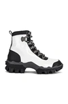 Moncler Helis Stivale Leather Lace-up Hiking Boots In White