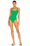 HUNZA G SQUARE NECK NILE ONE PIECE SWIMSUIT,HUNF-WX72