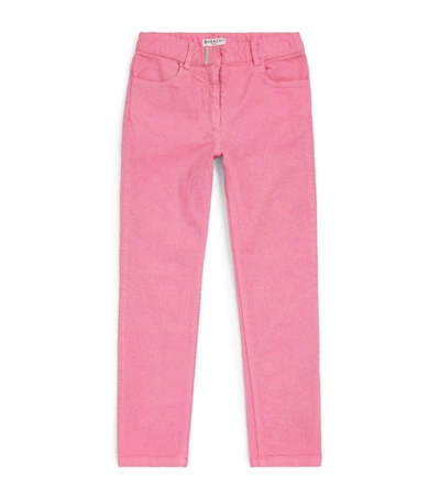 Givenchy Kids Slim Sparkly Jeans (4-14 Years) In Pink