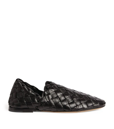 BOTTEGA VENETA LEATHER INTRECCIATO SLIPPERS,17119832