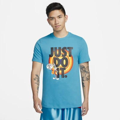 Nike X Space Jam: A New Legacy Men's Basketball T-shirt In Light Blue Fury