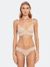 Hanky Panky Signature Lace Low Rise Wrap Thong In Chai