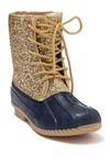 Sugar Women's Skylar Glitter Duck Boots Women's Shoes In Gold Glitter/na