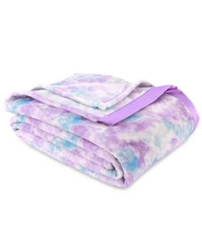Berkshire Classic Velvety Plush Full/queen Blanket, Created For Macy's In Hippie Tie Dye Lilac