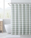 Eddie Bauer Cabin Plaid Cotton Shower Curtain, 72" X 72" In Green Bay