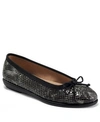 Aerosoles Women's Homebet Ballet Flats Women's Shoes In Black Snake Faux Leather
