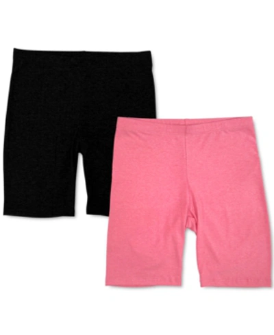 Jenni 2-pk. Bike Shorts, Created For Macy's In Neon Pink