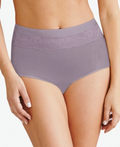 Bali Women's Beautifully Confident Brief Period Underwear With Light Leak Protection Dfllb1 In Perfect Purple