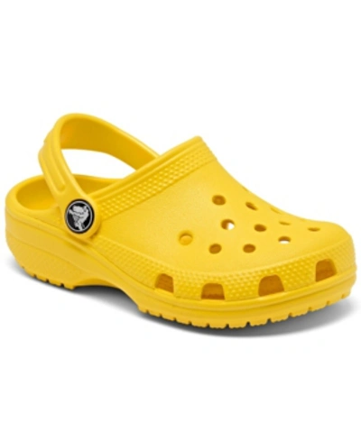 Crocs Classic Waterproof Rubber Clogs In Yellow