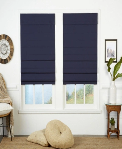 The Cordless Collection Insulating Cordless Roman Shade, 26x72 In Navy