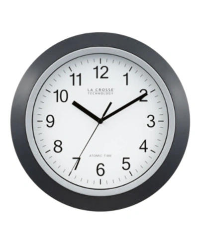 La Crosse Technology Wt-3129b 12" Atomic Analog Wall Clock In Black