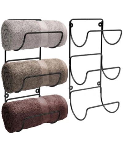 Sorbus 3-level Towel Racks, Set Of 2 In Black