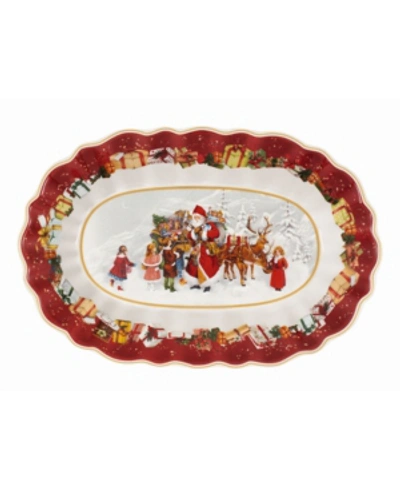 Villeroy & Boch Toy's Fantasy Bowl Oval Large, Santa And Kids In Multi