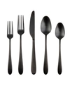 Cambridge Poet Black Satin 20-piece Flatware Set, Service For 4 In Black