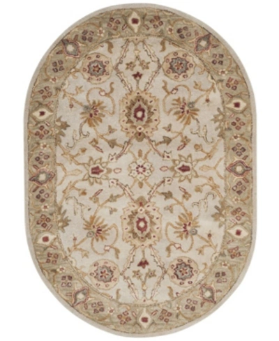 Safavieh Antiquity At816 Gray And Beige 4'6" X 6'6" Oval Area Rug
