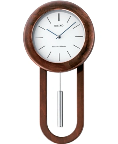 Seiko Pendulum & Chimes Wall Clock In Brown
