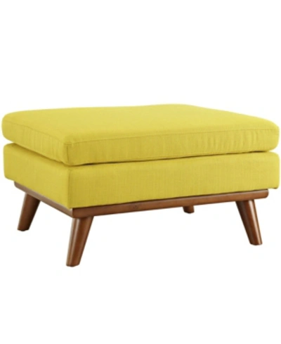 Modway Engage Upholstered Fabric Ottoman In Sunny