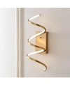 Jonathan Y Scribble 7" Modern Integrated Led Vanity Light Sconce In Gold-tone