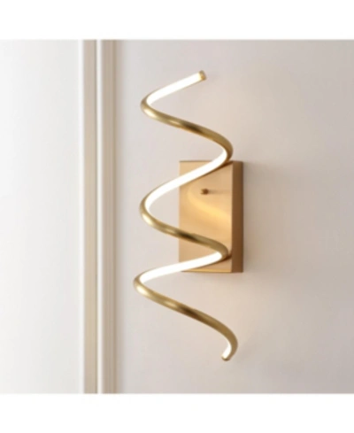 Jonathan Y Scribble 7" Modern Integrated Led Vanity Light Sconce In Gold-tone