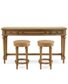 Furniture Camden Heights 3-piece Set With Console Table And 2 Stools In Chestnut